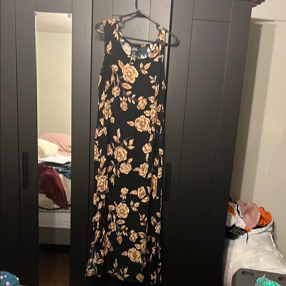 Floral Black Maxi Dress